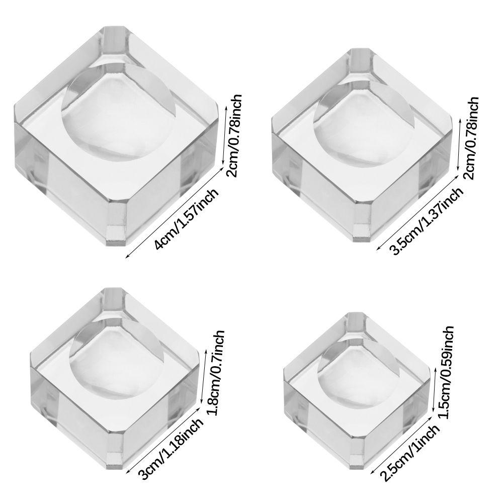 1PC New Transparent Crystal Sphere Base Square Support Ball Display Stand Crystal Glass Pedestal Holder Crafts Home Decoration