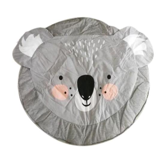 Bebek Oyun Matı Yumuşak Malzeme Bebek Emekleme Pedi Dairesel Tasarım Hayvan Desenli Bebek Aktivite Matı Bebek Emekleme Pedi