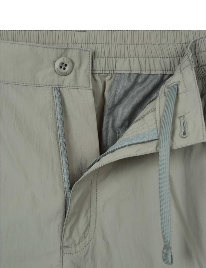 Enbiei Wide Parachute Woven Pants Khaki