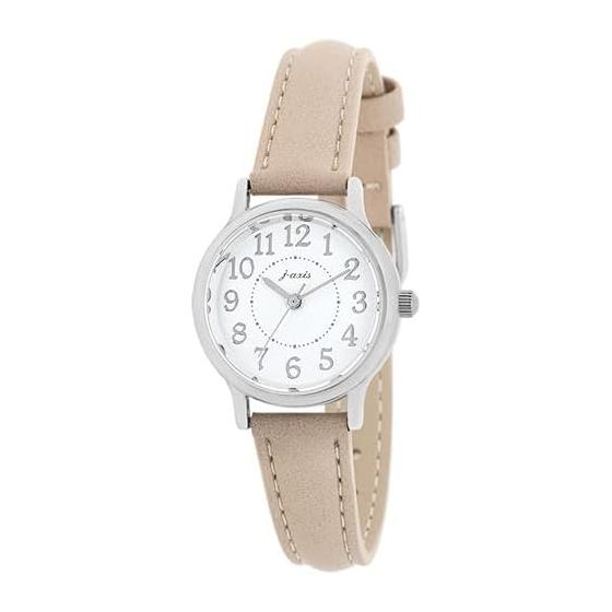 J-AXIS Watch, Small Thin Belt Watch, Water Resistant to 10 ATM, Nickel Free Plating, Delicate Look, Simple, Easy to See, Business, Student, HL281-BE,