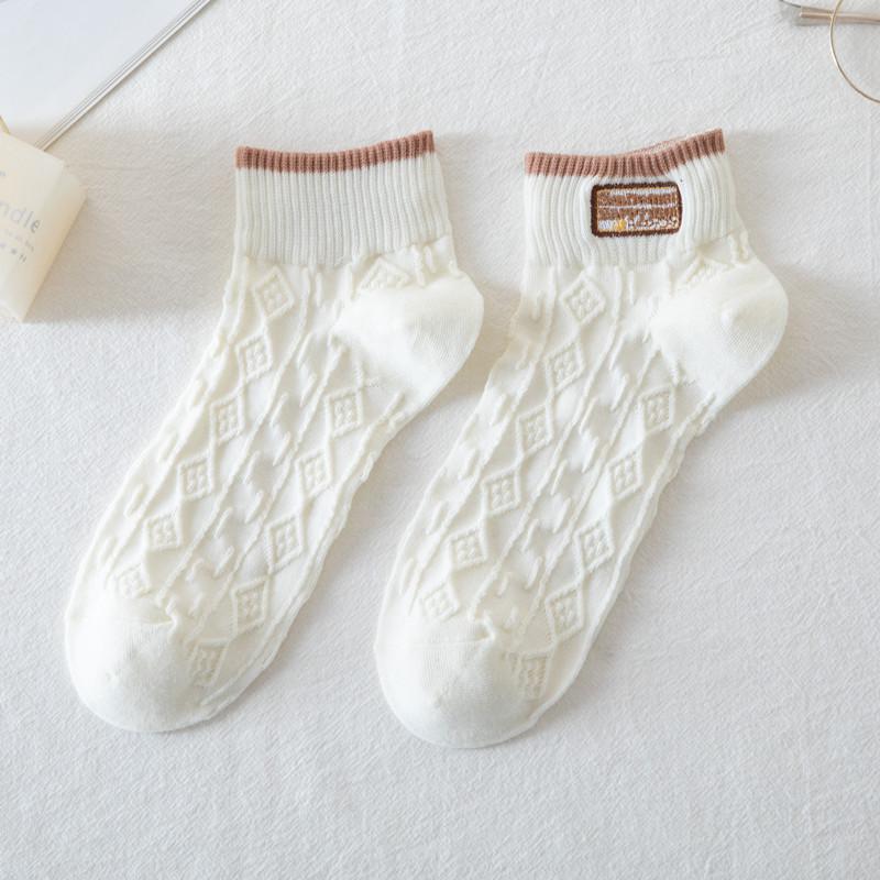5 Pairs of Ladies Summer Cotton Lovely Shallow Mouth Short Boat Socks