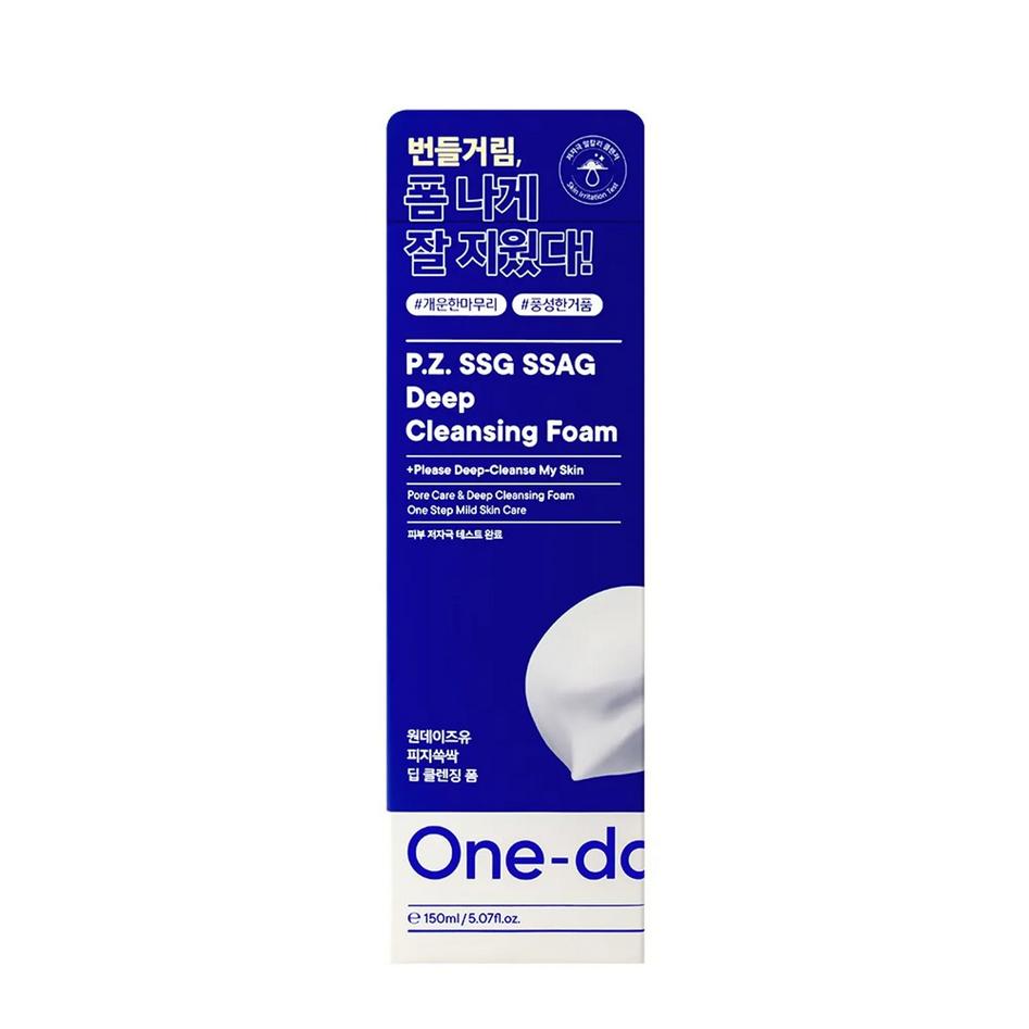One-Day's You P.Z SSG SSAG Deep Cleansing Foam 150ml/ Dermatologically Tested, Moisturizing, Korean Cosmetics, Kbeauty