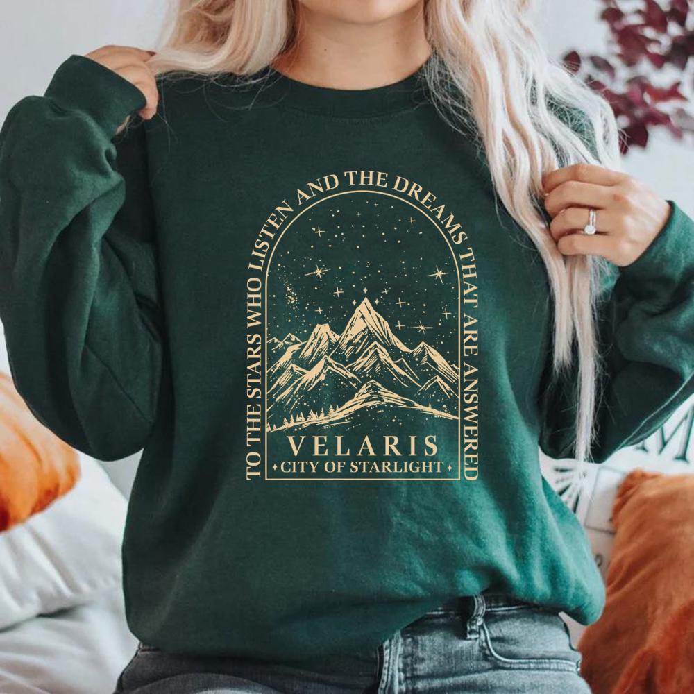 

Velaris City of Starlight Sweatshirt Acotar Series Hoodie Unisex Crewneck Sweatshirts Long Sleeve Casual Pullover SJM Merch S білий