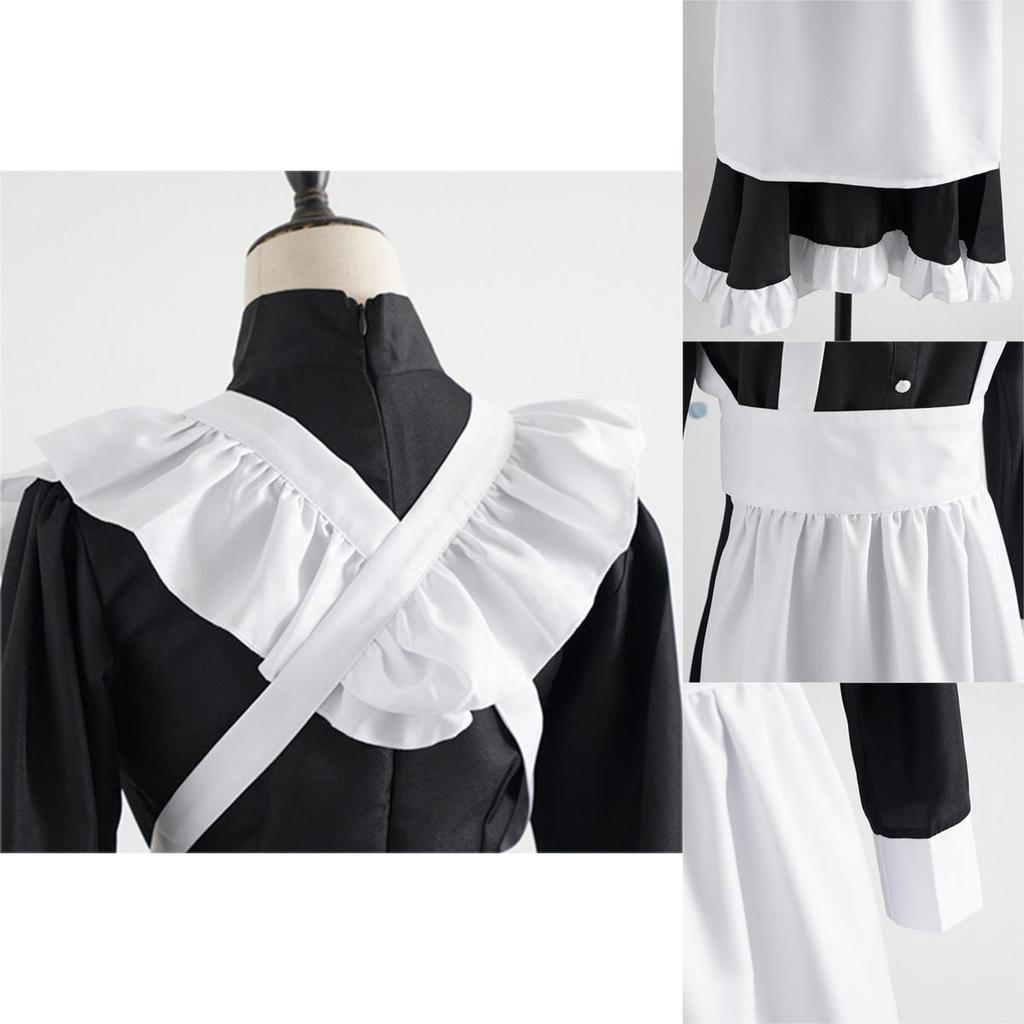 Classic Black And White Maid Costume Elegant And Stylish Cosplay Outfit For Coffee Shop