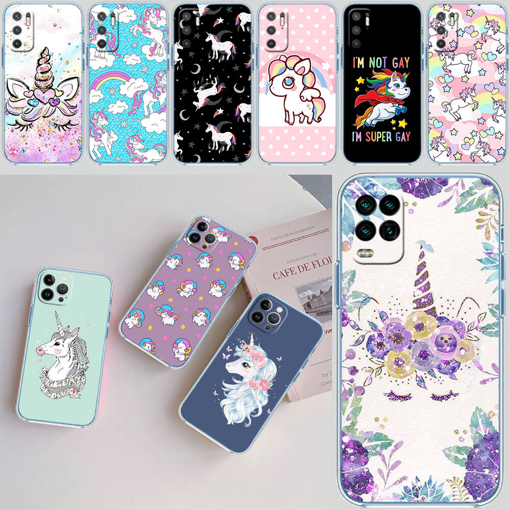 Cartoon Unicorn Phone Case for Motorola G14 G15 G24 G30 G31 G32 G34 G41 G42 G51 G52 G50 G60S G60 G62 G72 G71 G73 G84 G85 G200 E32