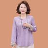Mom's Spring/Summer 2026 Long Sleeve T-Shirt: Stylish, Lightweight Top for Middle-aged Women
