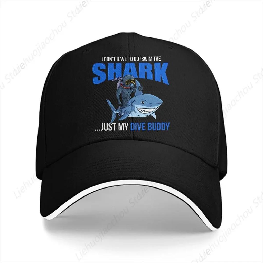Buddy Life Unisex Baseball Caps Peaked Cap Shark Scuba Diving Sun Shade Hats for Unisex WoUnisex