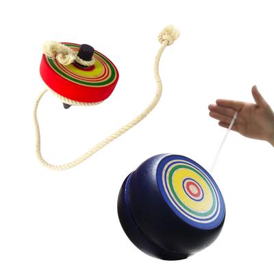 Juguete Artesanal Popular Trompo de Madera Trompo Invertido Trompo Lanzado Juguete Educativo Artesanía Popular Nostálgica Juego de Trompos de Madera Yo-Yo, Kendama, Trompo,