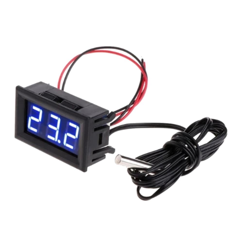 1/3/5Pcs DC 12V Mini LED Digital Temperature Sensor Module Meter Detector Thermometer Tester Panel Gauge with Sensors Probe