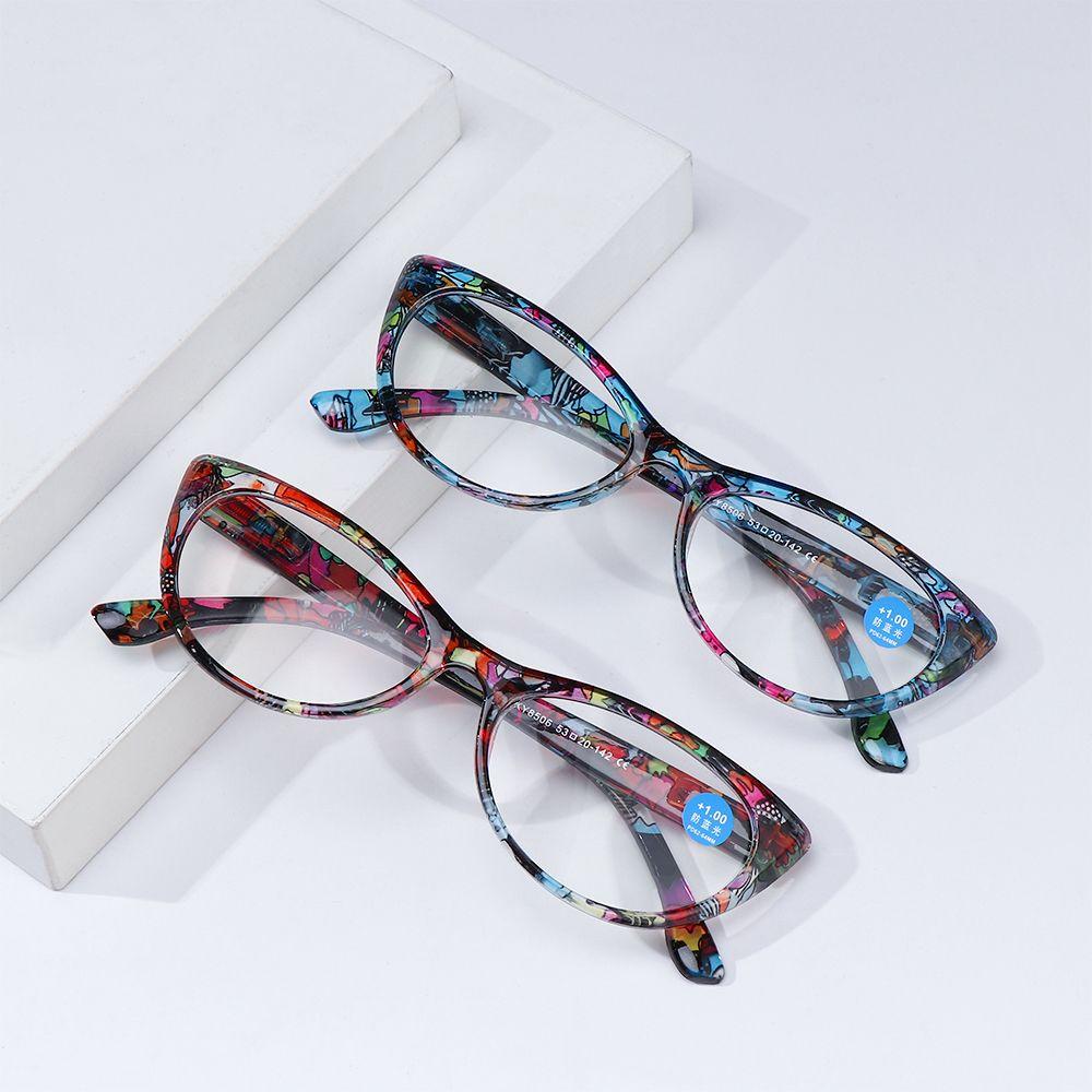 1Pc Stylish Floral Reading Glasses Urltra-Lightweight Design Eye Protection Women Flowers Elegant Comfort Fit Eyeglasses Vision Care +1.0~5.0