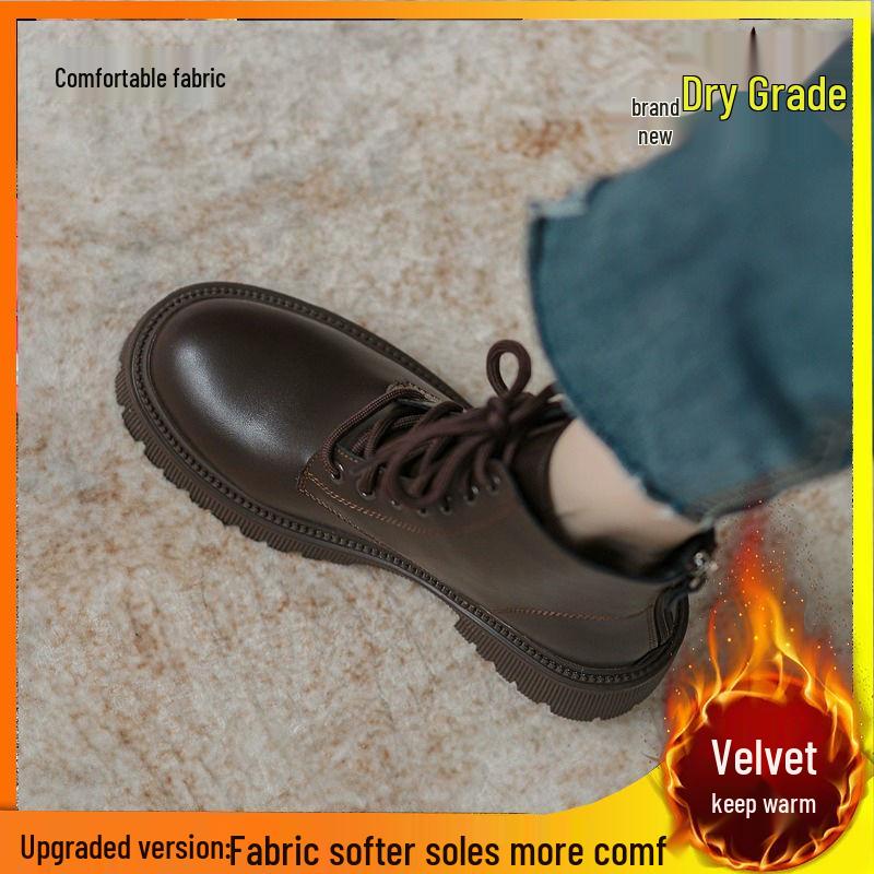 Botins Martin Femininos de Sola Macia, Estilo Britânico 2025, Plataforma Petite, Aumentam a Altura para Outono/Inverno