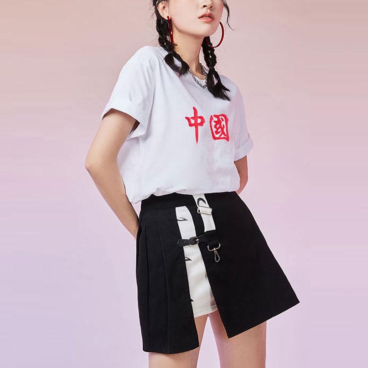 Li-Ning Sport Fashion Series Foil Print Round Neck Short Sleeve T-Shirt Unisex Tops White AHSR661-1
