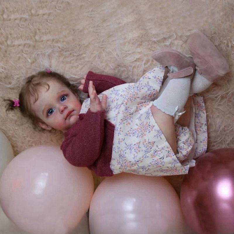Urocze 24-calowe lalki Reborn dla maluchów Maggi Soft Cloth Body Princess Newborn Doll Handmade Exquisite 3D Malowana skóra Widoczne żyły Zabawki dla dzieci