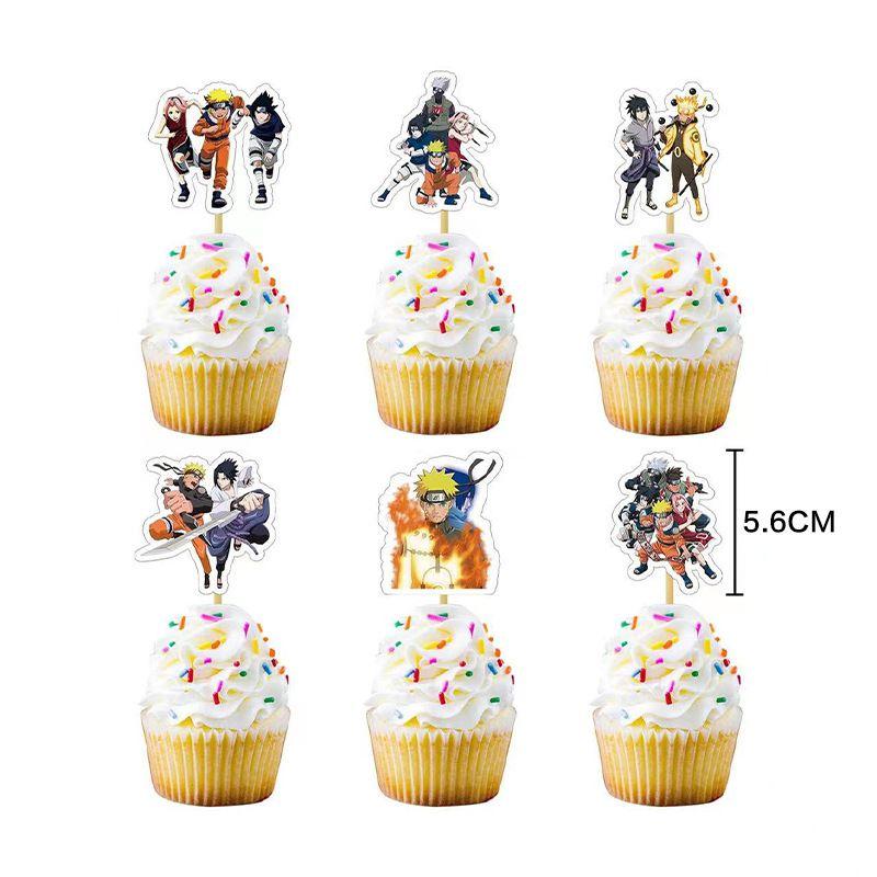 

Ninja Naruto Theme Party Supplies Decor Banner Balloon Cake Topper Adult Kids Small Cake Insert