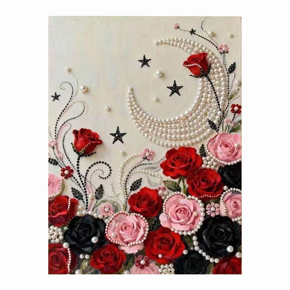 DIY Pearl Diamond Dots Paintings Picture Arts Craft with Frame 11.81x15.75in for Adults Beginners Gem Art