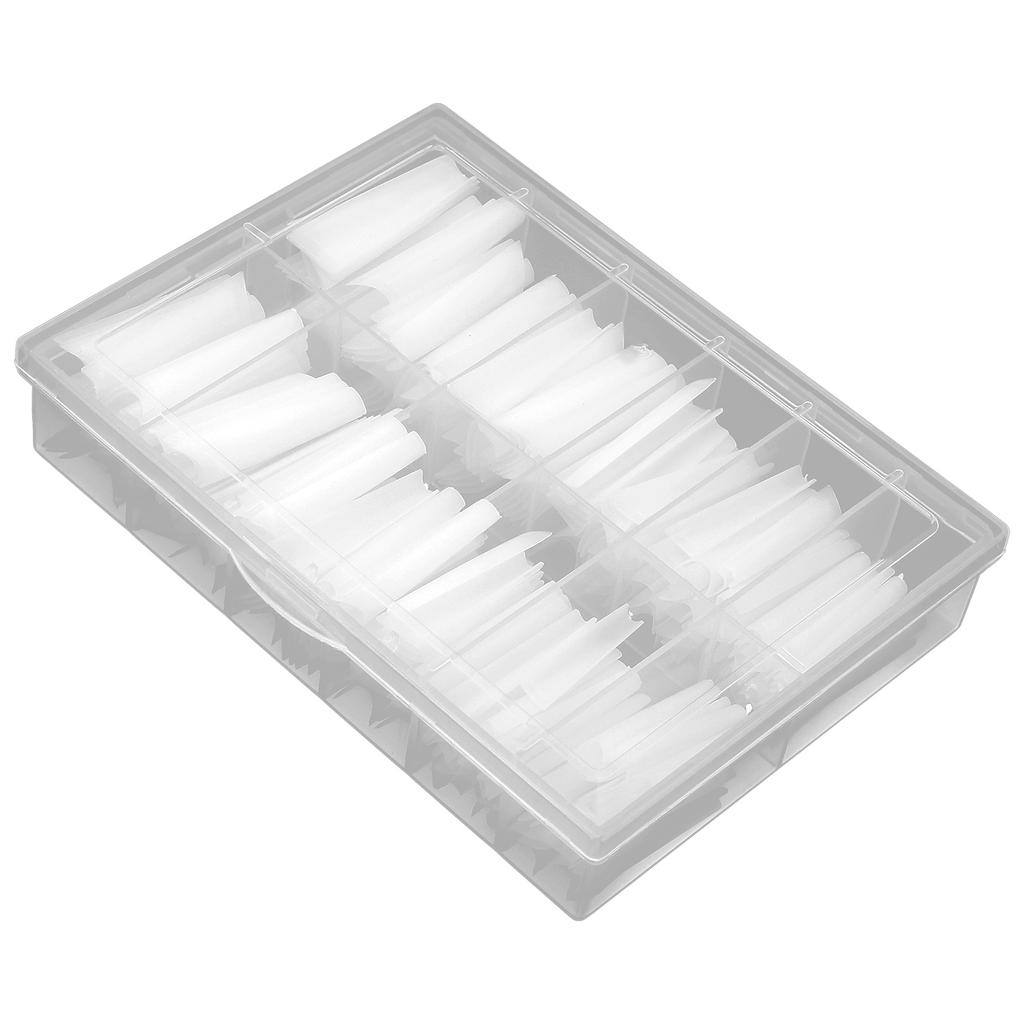 240pcs Extra Long Nail Tips Artificial French False Nail Tips for DIY Nail SalonNatural