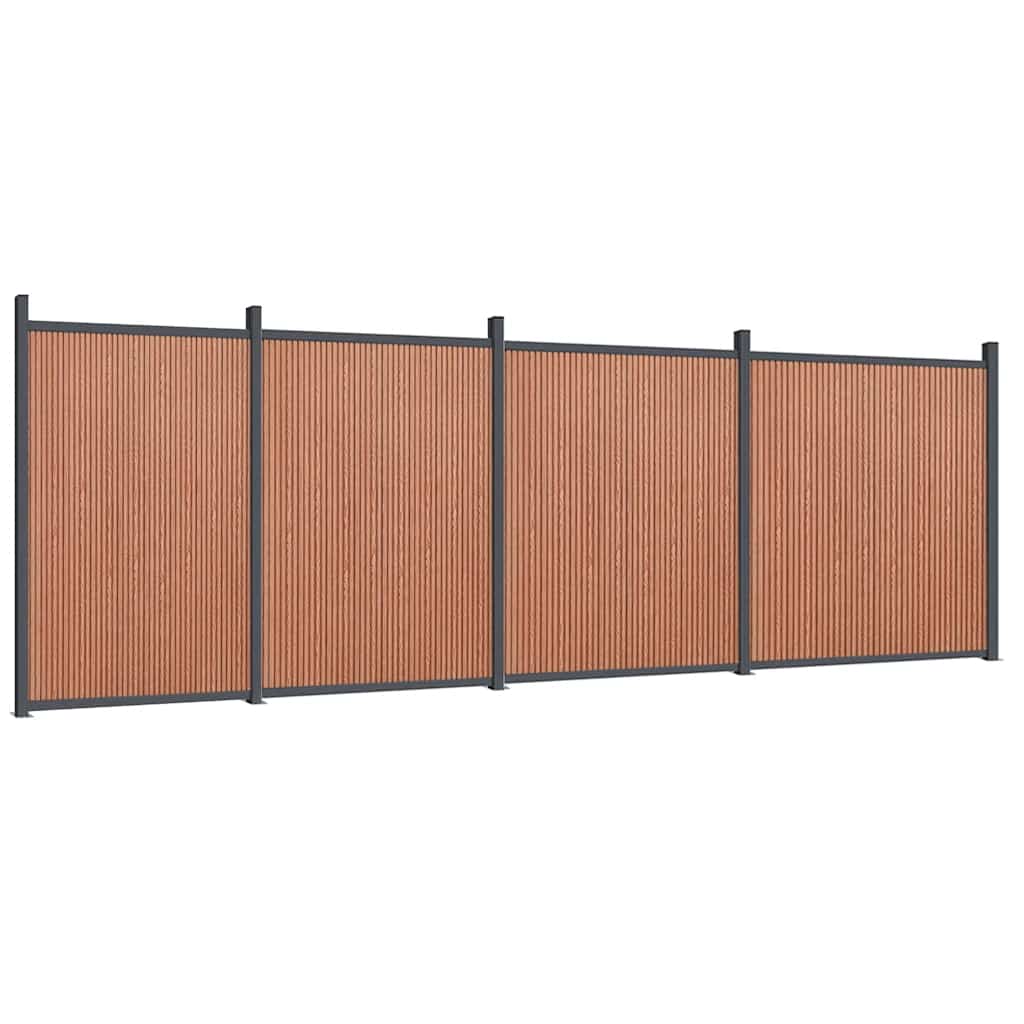 Fence Panel Brown 699 X 186 Cm WPC