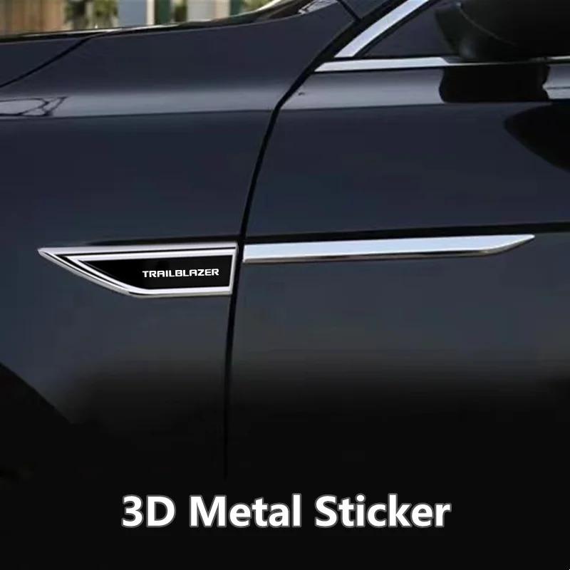 Metal Alloy Car Door Fender Blade Decal Badge Car Body Protective Sticker Decal For Chevrolet Trailblazer 1990-2007 2008 2009