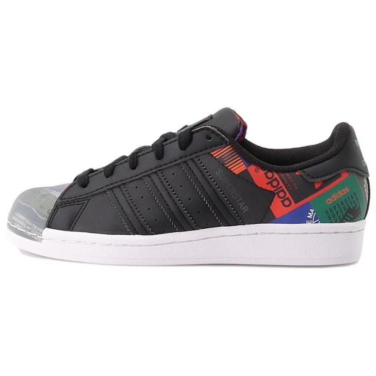 adidas Originals Superstar Shoes Core Black Purple Green Men s GX2716 EU 36