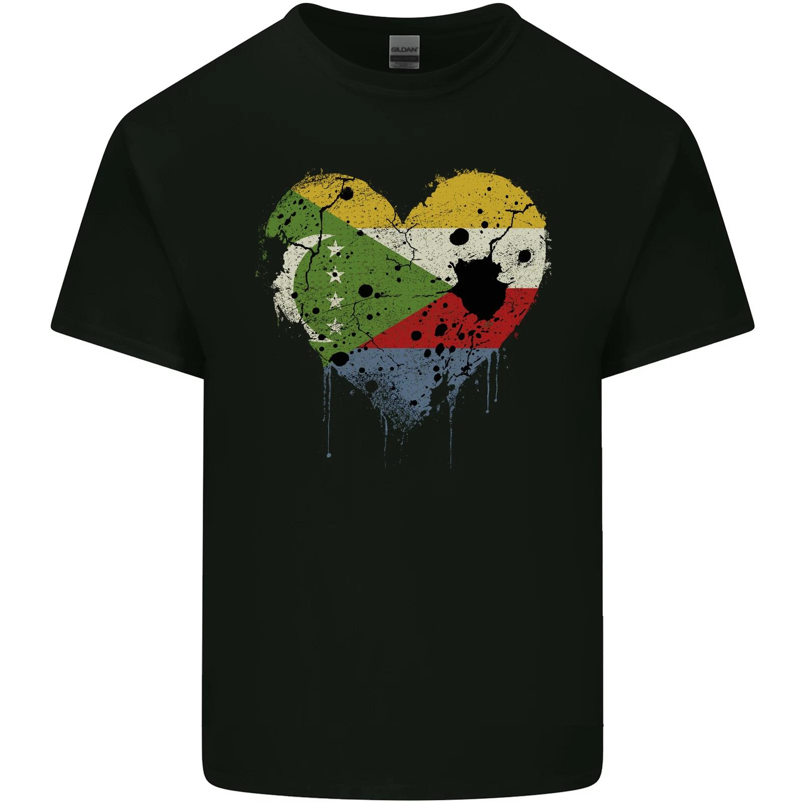 

Love Comoros Flag Comorian Day Football Kids T-Shirt Childrens 4XL