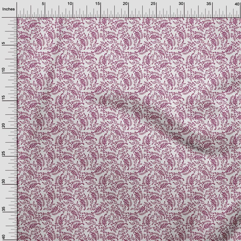 oneOone Georgette Viscose Dark Magenta Fabric Block Dress Material Fabric Print Fabric By The Yard 42 Inch