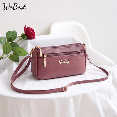 Fashion Small Messenger Bags for Women Bow Design Shoulder Bag