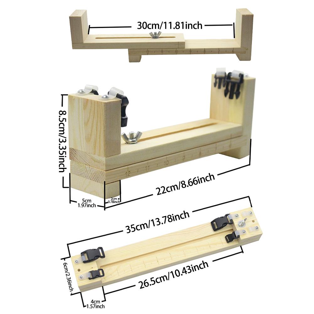 2 Styles Wood Material DIY Bracelet Knitting Tool Jig Bracelet Maker Wood Paracord Making Wristband Knitting Tool