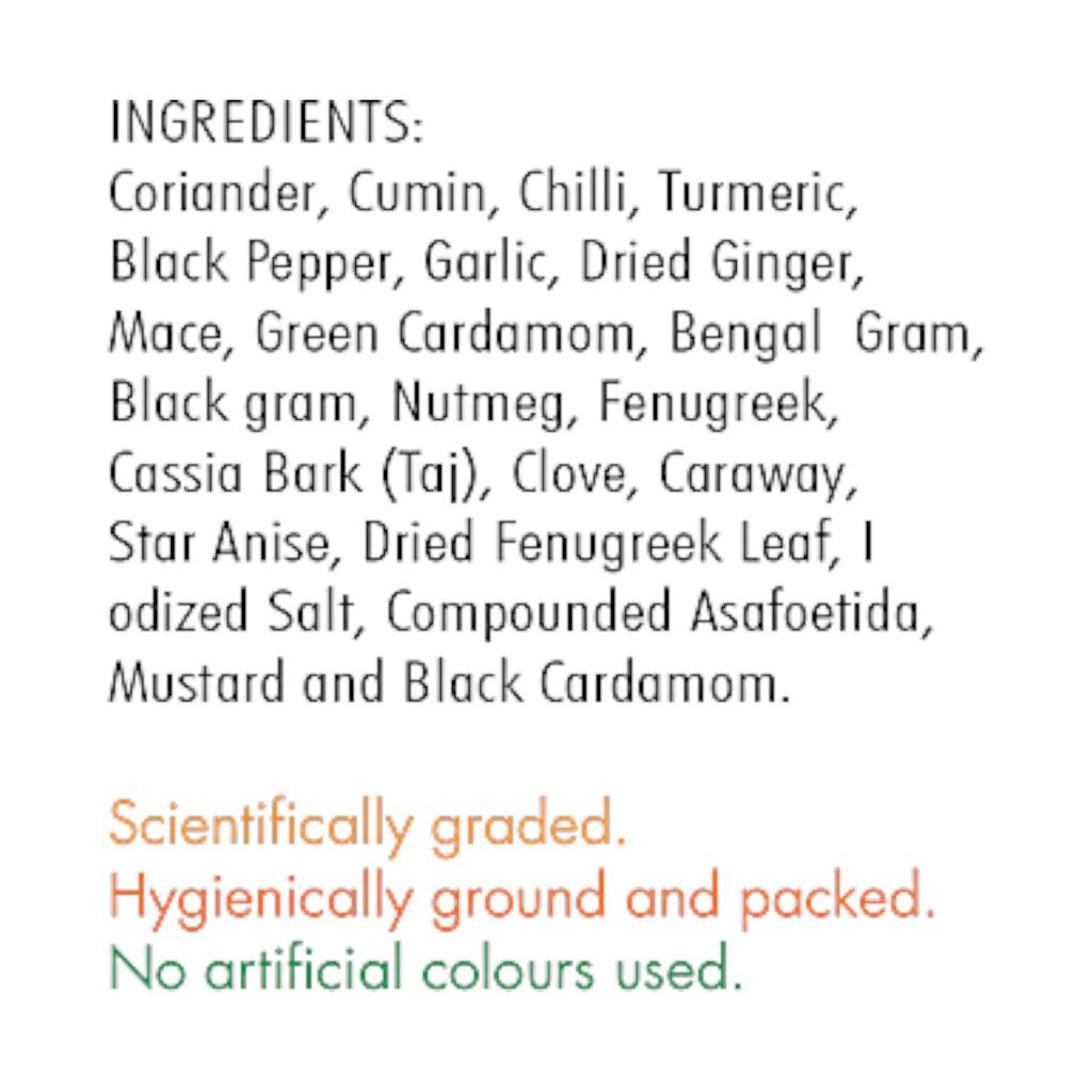 EVEREST Kitchen King Masala Powder with Turmeric 50g Pack of 1 for Flavorful Vegetarian Curries