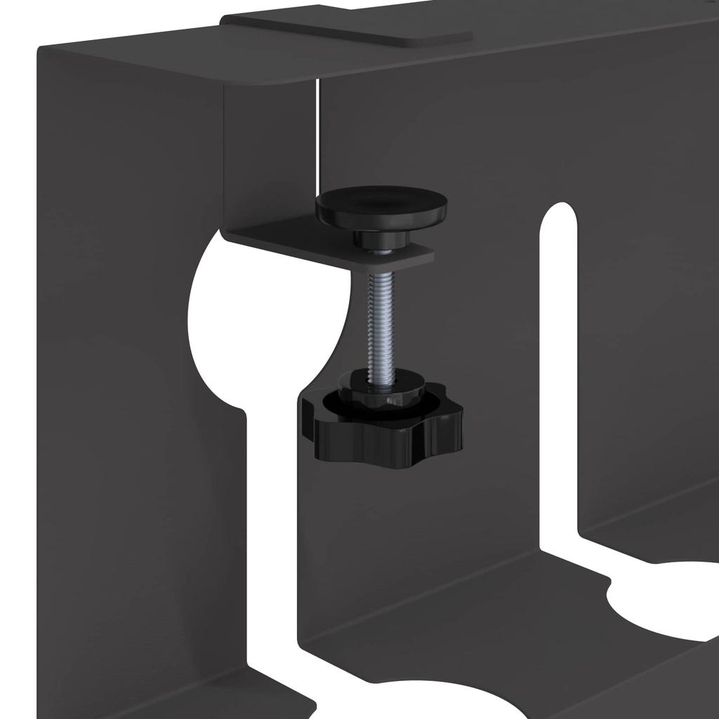 Under Desk Cable Management Tray 2 Pcs Black