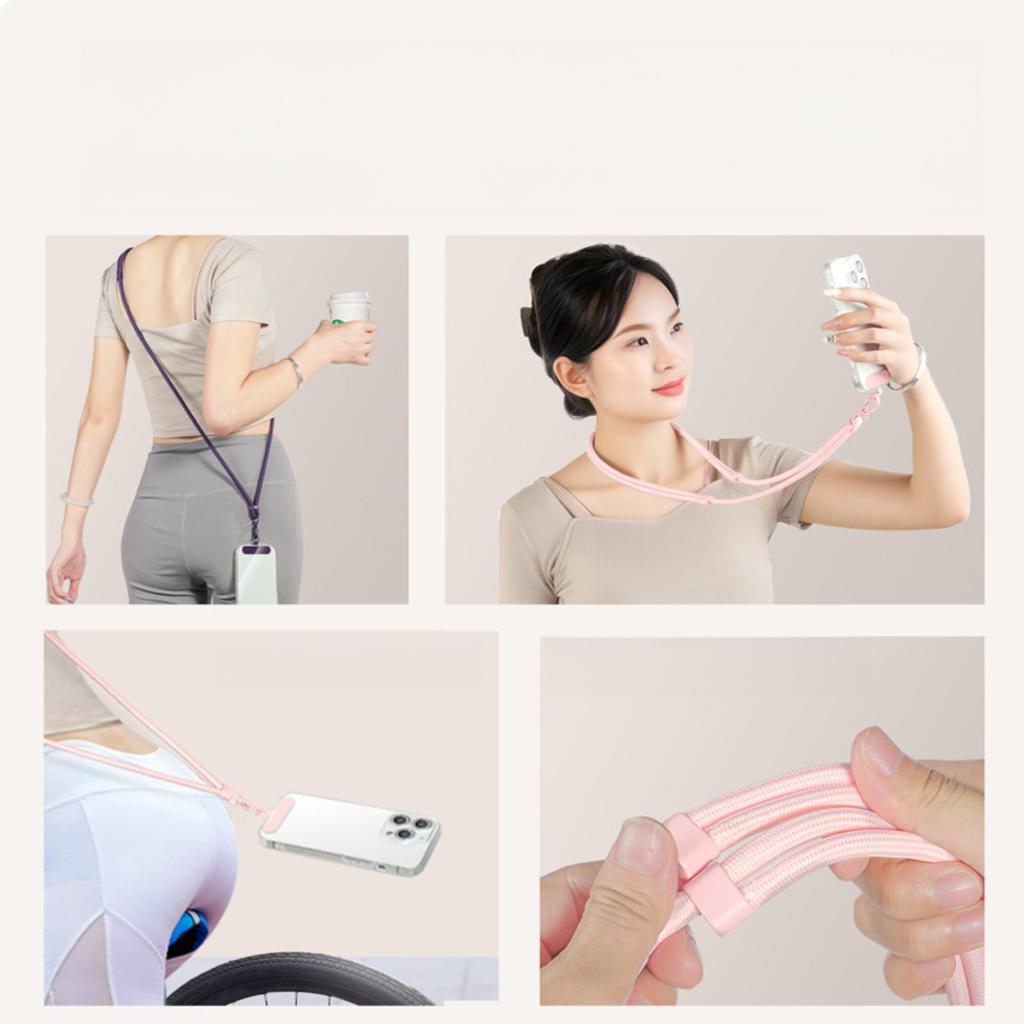 Adjustable and Detachable Phone Neck Strap - Secure Crossbody Lanyard for Hands-Free Carry at Concert, Workout, Travel