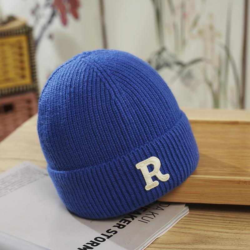 Hat Women's Winter New Korean Version Wool Hat Student Letters Warm Knitted Hat Versatile Cold Hat Men