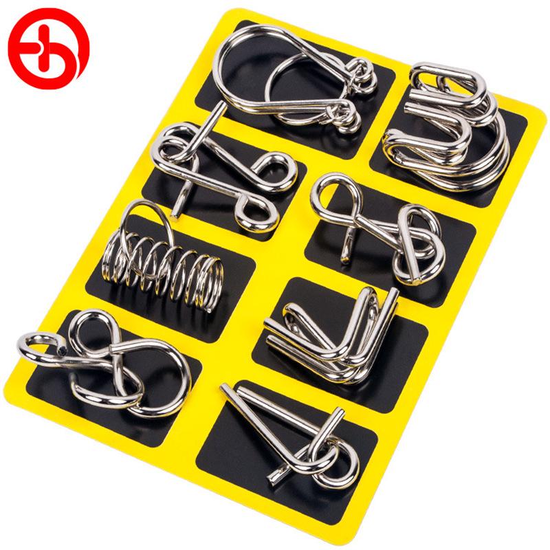 

Science Area Kindergarten Interlocking Ring Puzzle - Nine Rings Teaching Aid for Middle Class Activities