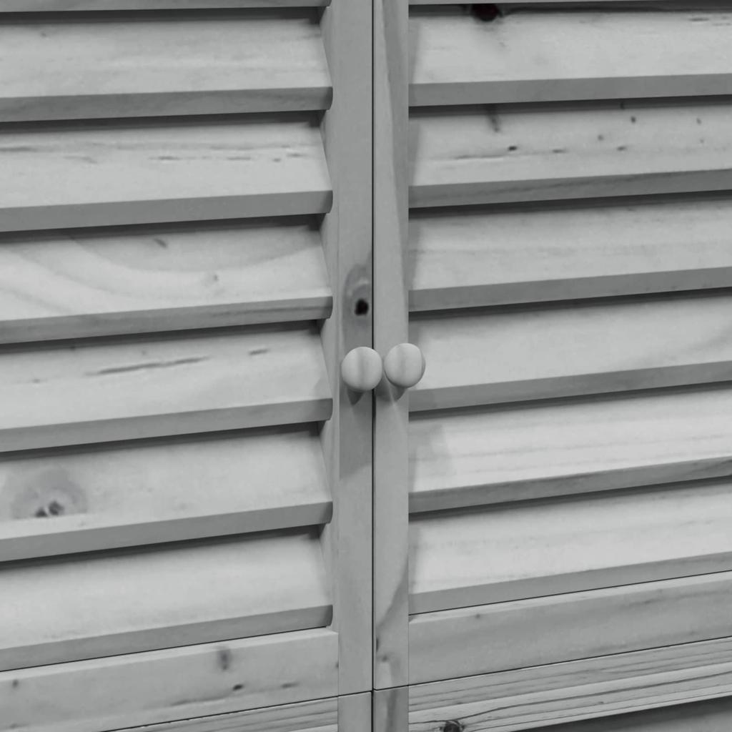 Garden Shed Gray 106 x 56 x 176.5 cm Solid Spruce Wood