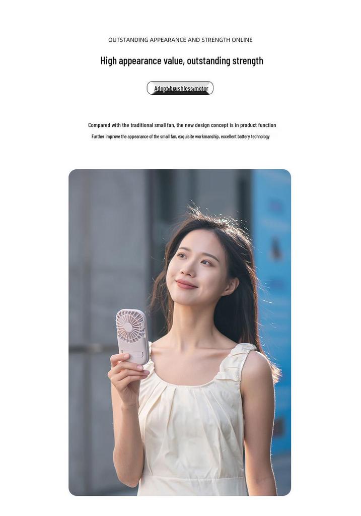 Portable Multifunctional Palm Fan: Strong Wind, Desktop & Pocket Size