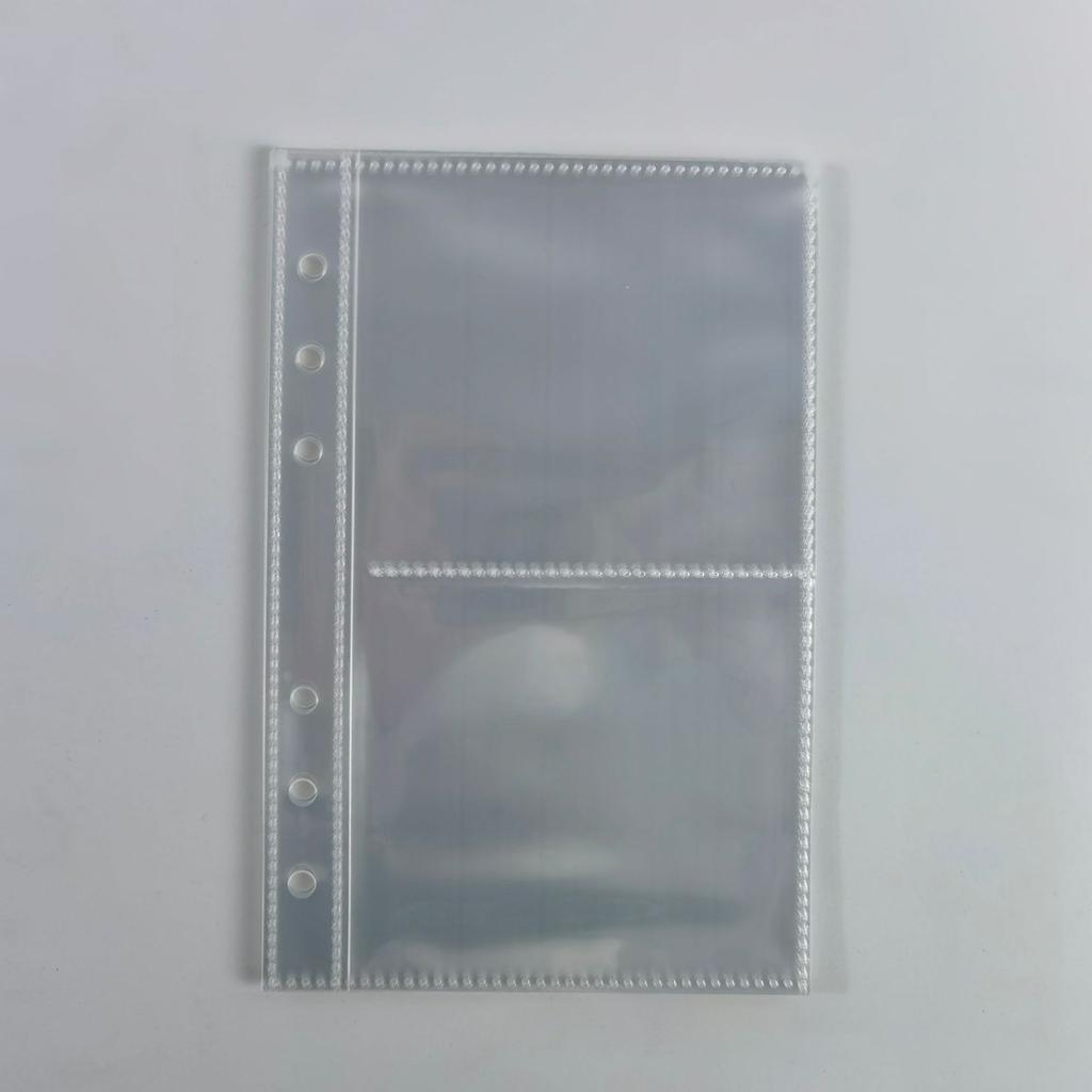 10 Sheets Punched Pocket Photo Pockets for Ring Binder Albums Clear Punched Pockets File Sheet Protector Binder Sleeve