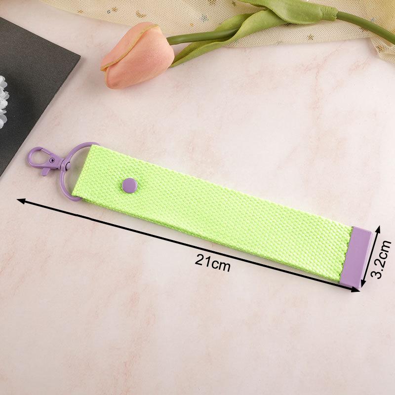 Baumwoll-Schlüsselanhänger-Lanyard Autoschlüssel Canvas-Riemen Schlüsselanhänger Schultasche Rucksack Anhänger Schlüsselkette Handgelenkschlaufen