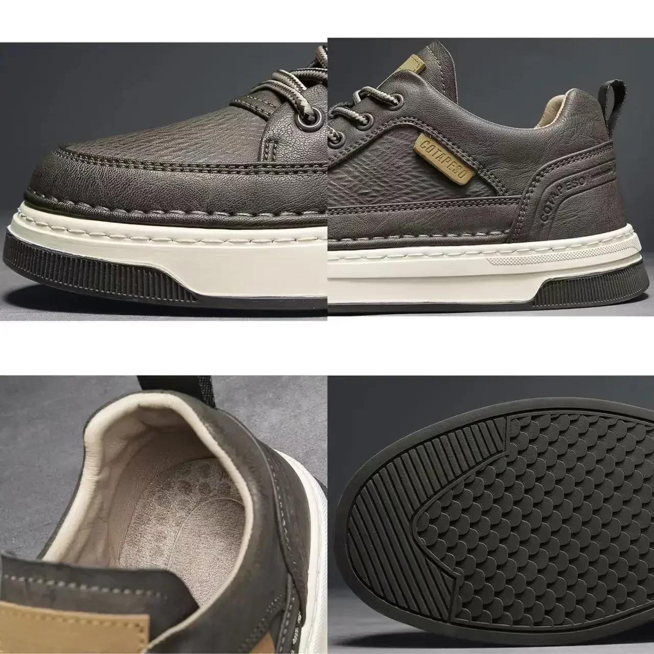 Модные повседневные кожаные туфли для мужчин 2024 года — фото 7