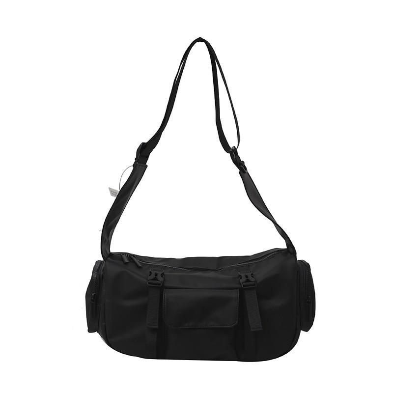 

Japanese Simple Foreign-style Shoulder Bag 2025 New Couple s Fashionable Solid Color Large-capacity Commuting Cross-body one size