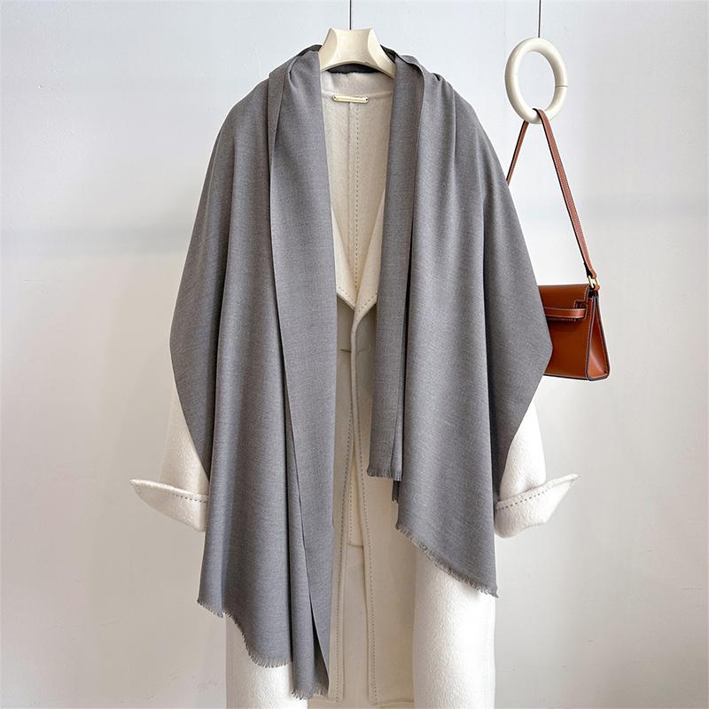 Luxury Winter Cashmere Scarf Women Solid Handkerchief Warm Pashmina Female Shawl Tassel Wrap Soft Pareo Bufanda Scarves Stole