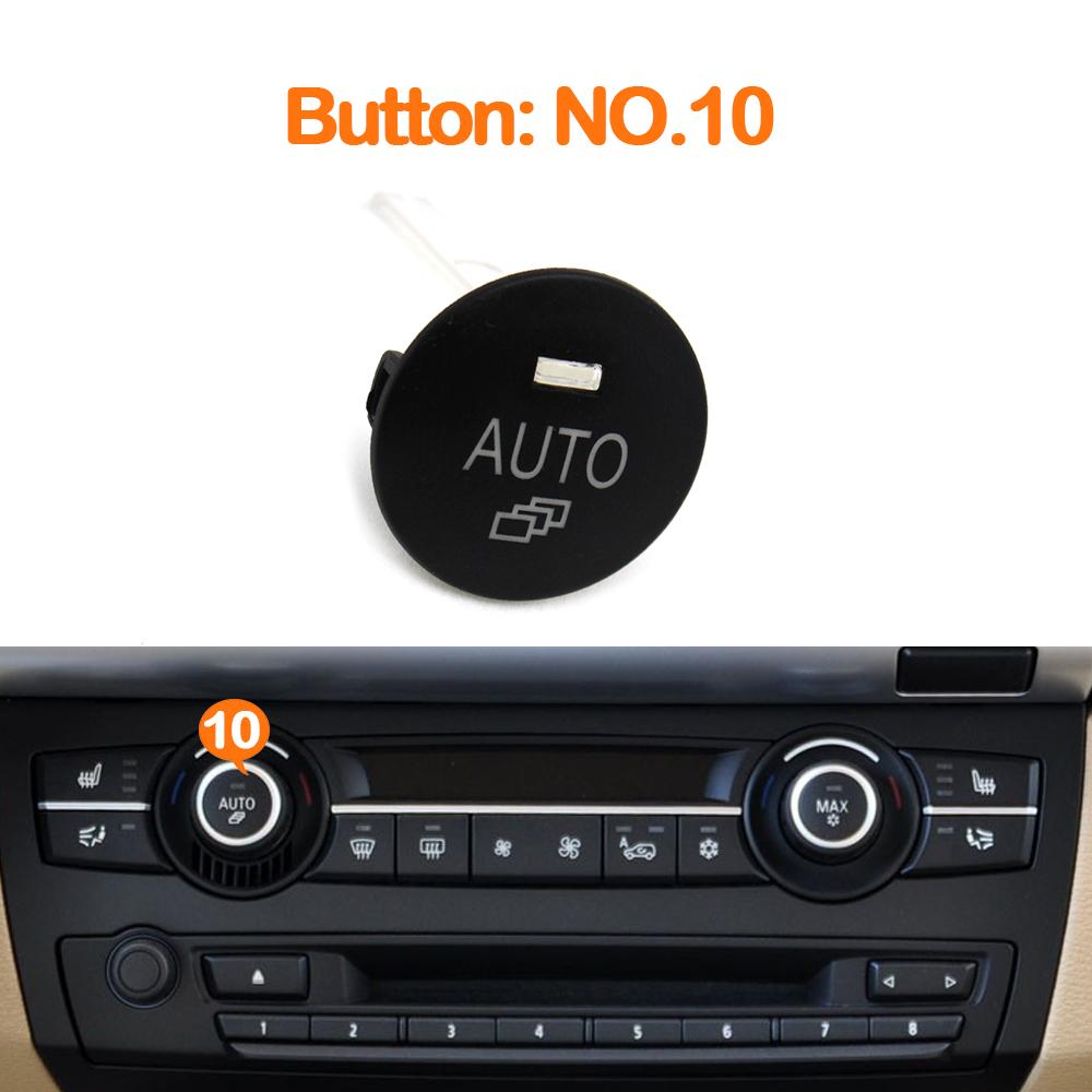 Car Dashboard Air Conditioning Ac Ventilative Circulation Adjust Switch Fan Button Keys Cover Cap for BMW X5 E70 X6 E71 E72