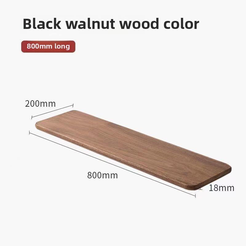 Solid Wood Flat Board Wall Mount Storage Rack Flat Partition Walnut Hanging Rack Room Decoration Storage Board