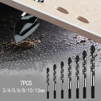 Drill 7pcs Ceramic Concrete Glass Triangle Drill Bit