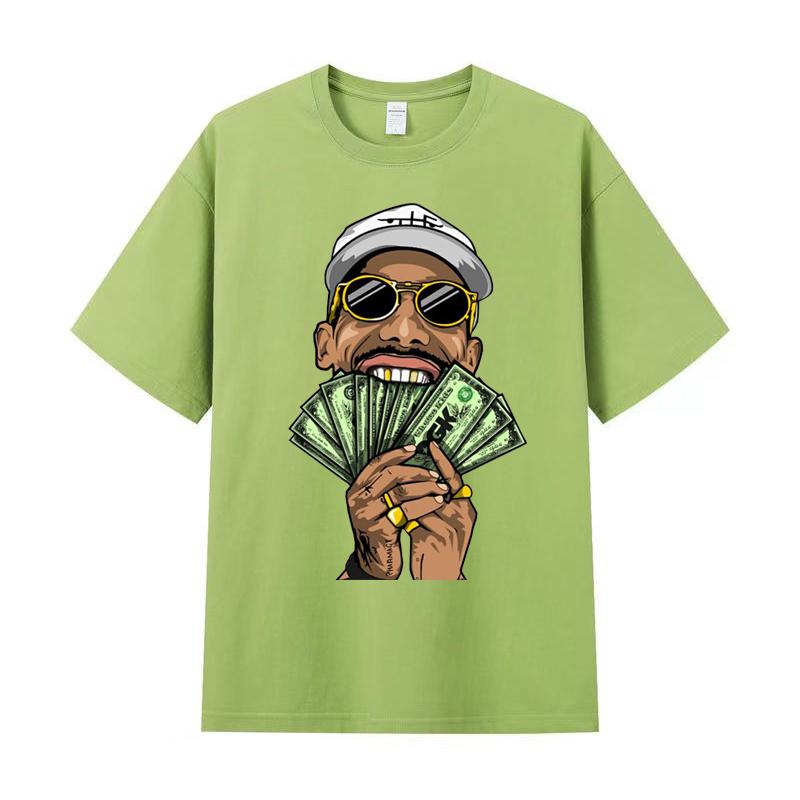 Letní Pánské tričko Vysoce kvalitní bavlna Tričko s krátkým rukávem potisk Dámské tričko Móda Sportovní košile Běžné Jogging Top