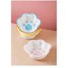 Ceramic Cat Claw Pattern Bowl Dog Drinking Water Food Bowls Anti Overturning Neck Protection, Lovely Pet Articles, 1Pc