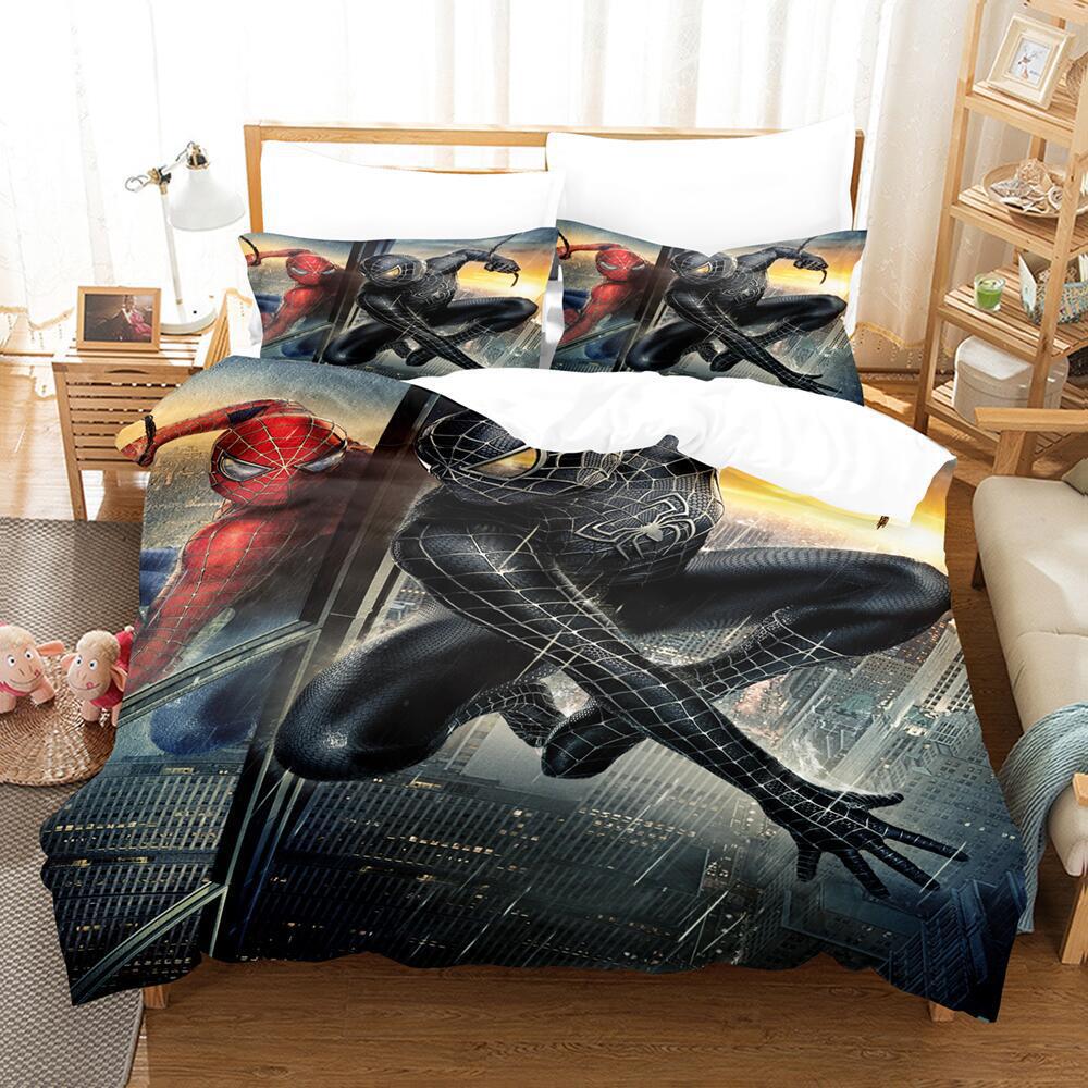 Bedding Three-Piece Set 3D Digital Cartoon Animation Microfiber Duvet Set
