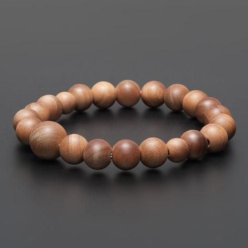Buddhist Altar Shop Takita Shoten Specialty Buddhist Prayer Beads Bracelet with Wooden Beads, Indian Sandalwood, 10mm Beads (10cm x 16cm), Inner Circu