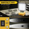 LED Work Light Compatible with Dewalt 18V/20V Battery, 48W 4800LM Flashlight, Cordless Flood Light with USB/Type C Charging Port and Low Voltage