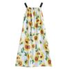 Sleeveless Strap Plus Size Chiffon Vintage Floral New In Dresses For Women Casual Loose Long Summer Dress
