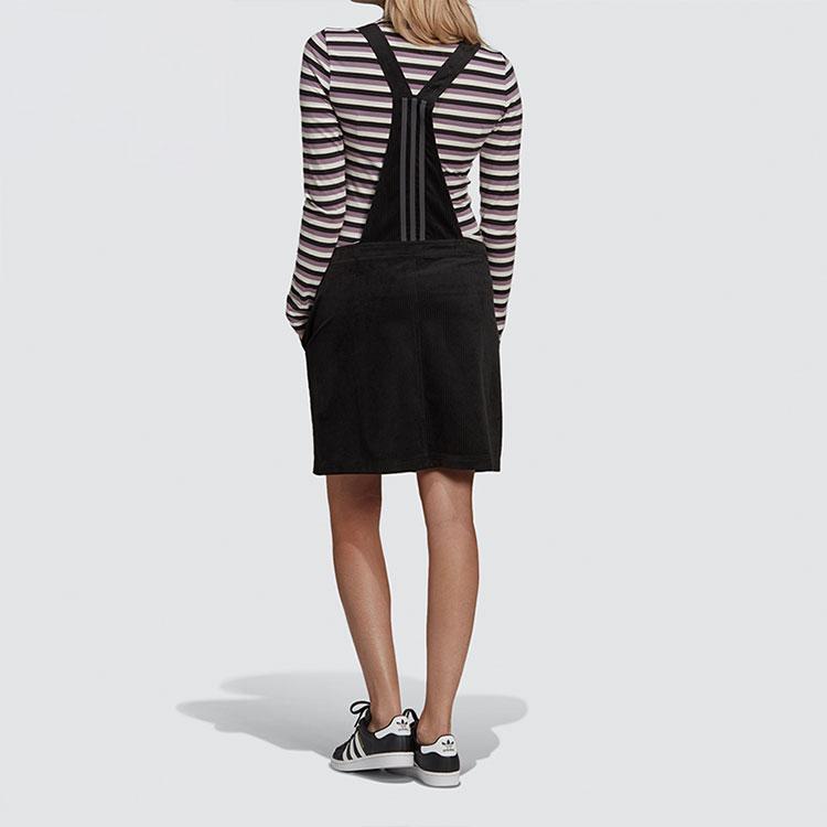 Adidas Originální šaty s potiskem loga Trefoil, ležérní volné na ramínka, bez rukávů, dámské šaty, černé GU2995