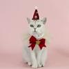 2Pcs/Set Pet Christmas Clothing Princess Style Design Adjustable Christmas Parties Scarf Hat Set Festive Pet Attire
